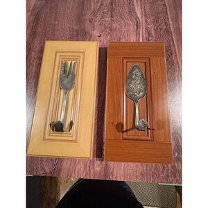 2 Handmade Silverware Wall Hangings‎ with Hooks – Super Unique! 🍴✨